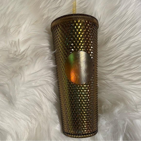 Walt Disney World 50th Anniversary Geometric Starbucks Tumbler with Straw – Gold - Picture 7 of 11
